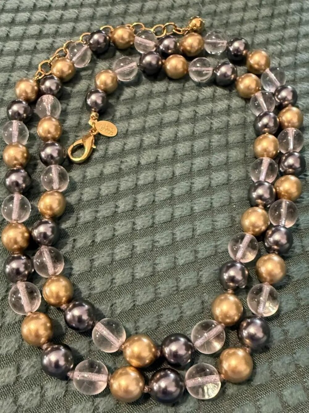 New Joan Rivers Classics Collection long clear bead and pearl necklace